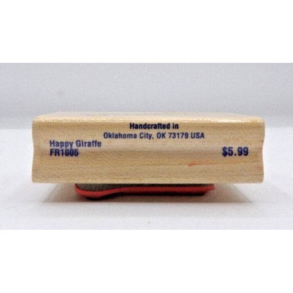 Stamp "Happy Giraffe" #FF1005 Stampendous ©2000 2¾" x 1 ½" - Picture 5 of 5